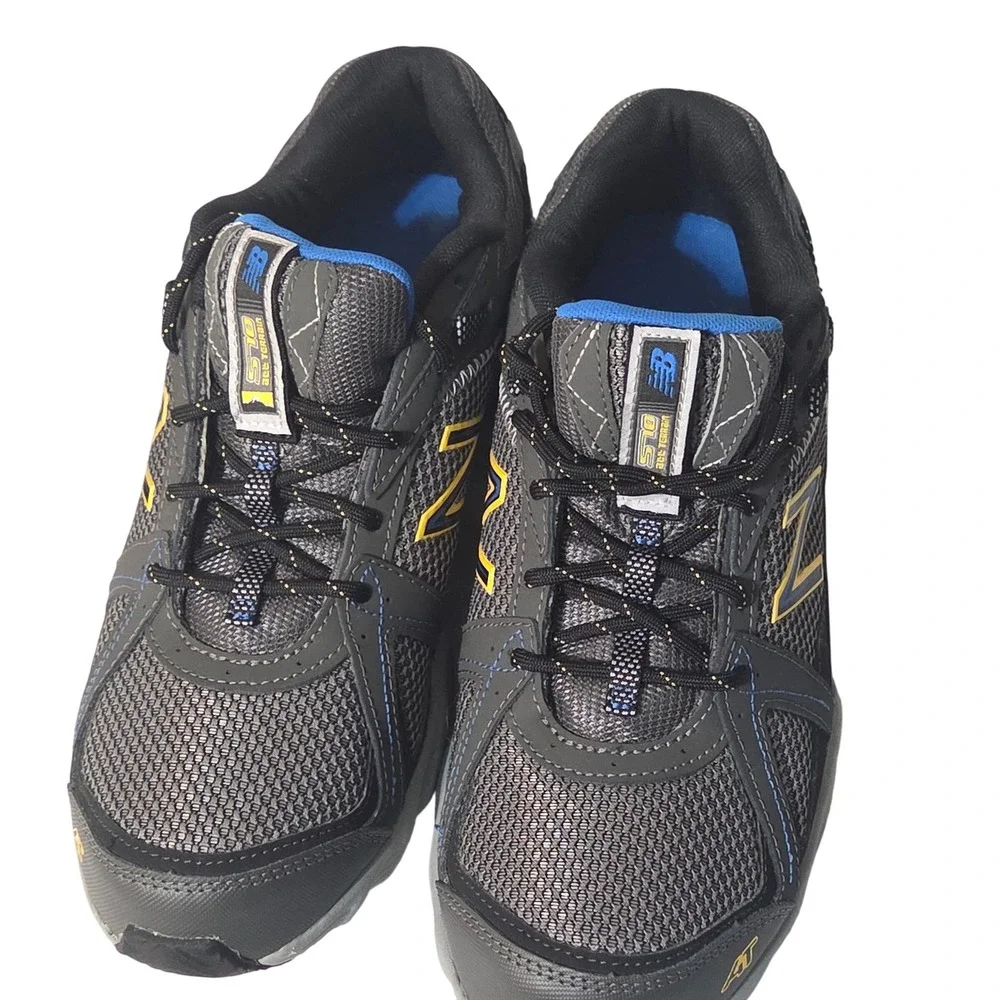 New Balance 510 All Terrain Mens Size 9.5 Grey Yellow Trail Running Shoes New